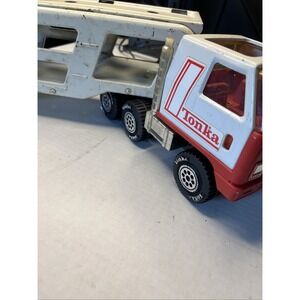 Vtg 1978 Tonka Truck Semi Auto 53125 Red/white 9" Long 4.25" Wide Car Hauler